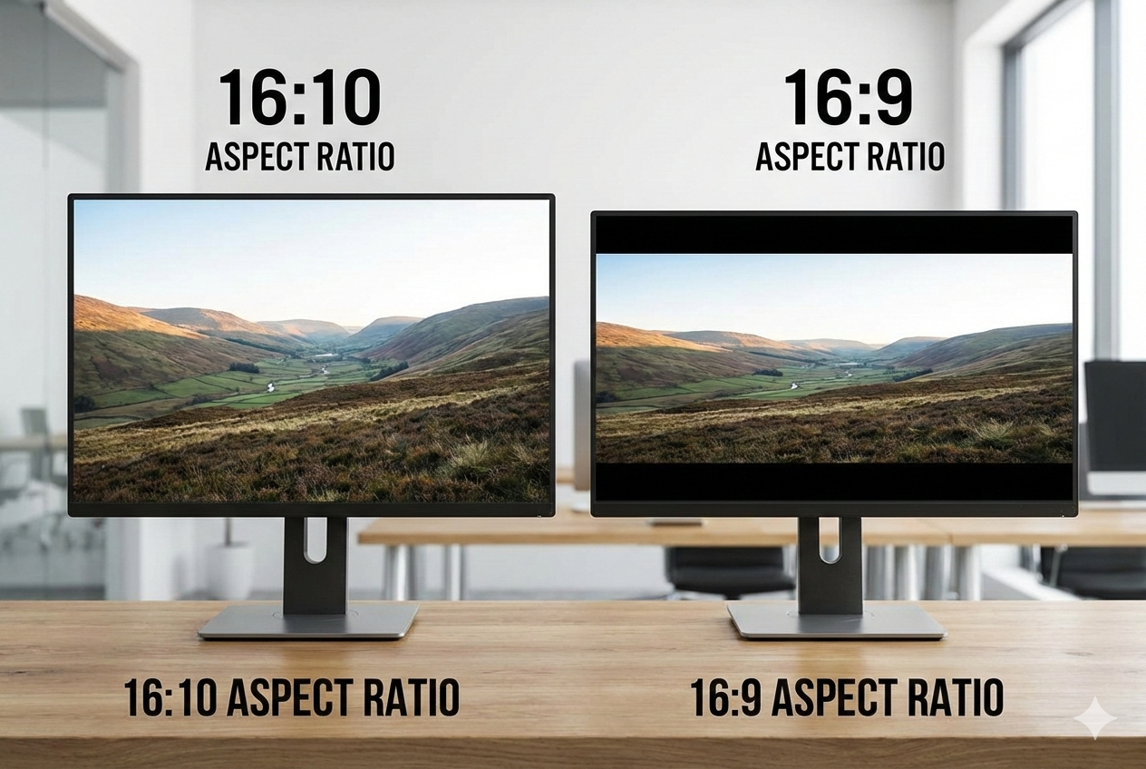 16:10 vs 16:9 Aspect Ratio