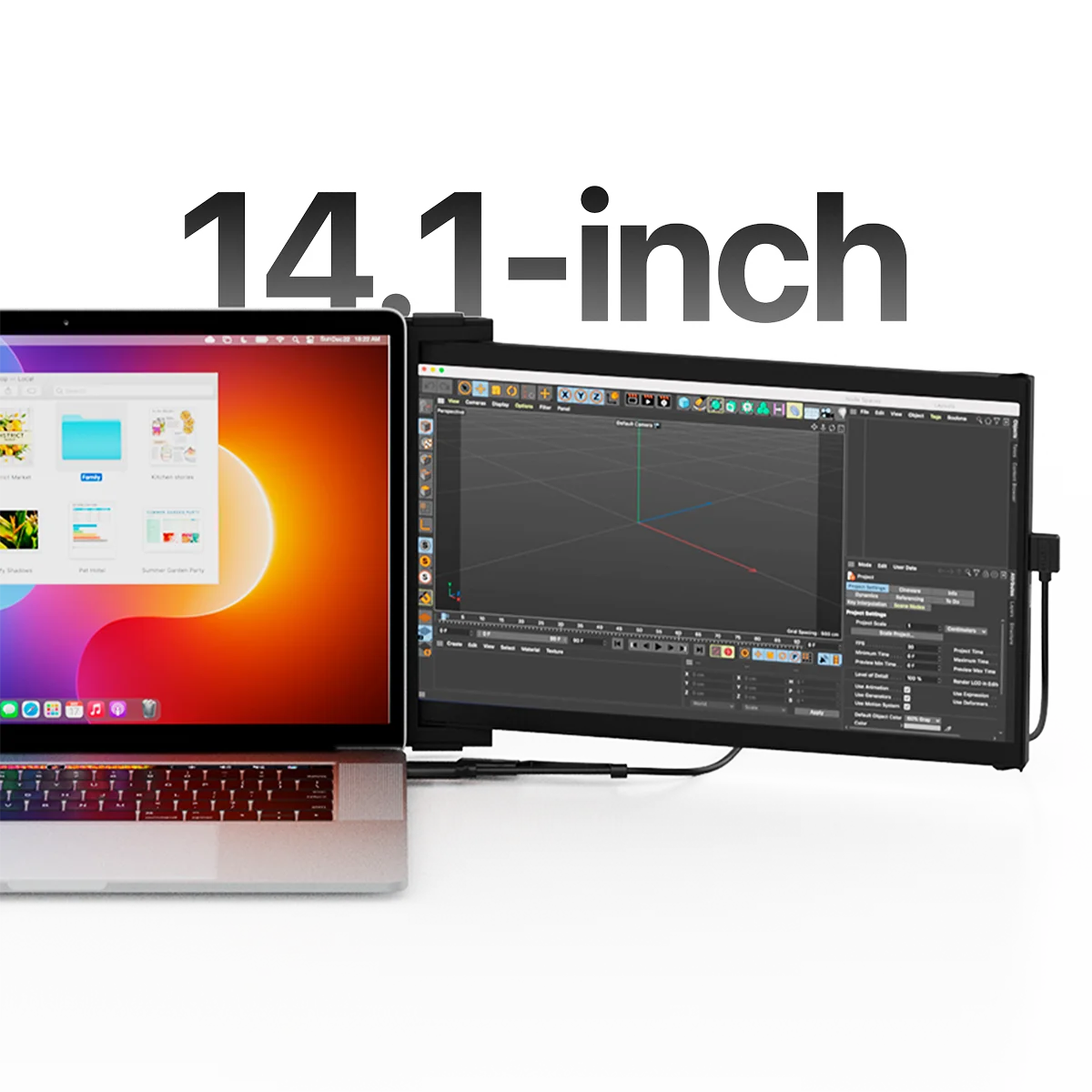 14-inch Duex Max DS dual screen extender for laptop