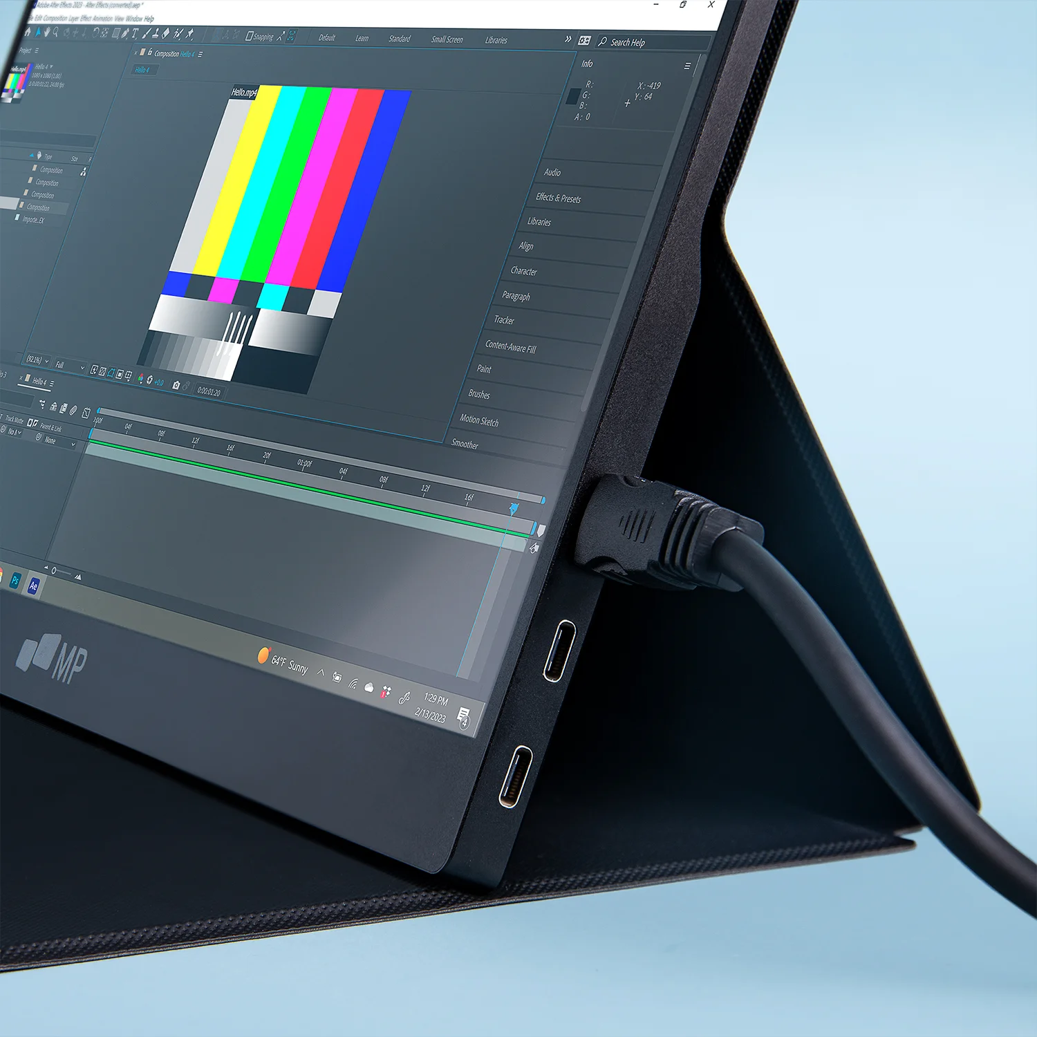 Mobile Pixels Fold Portable Laptop Screen for Productivity