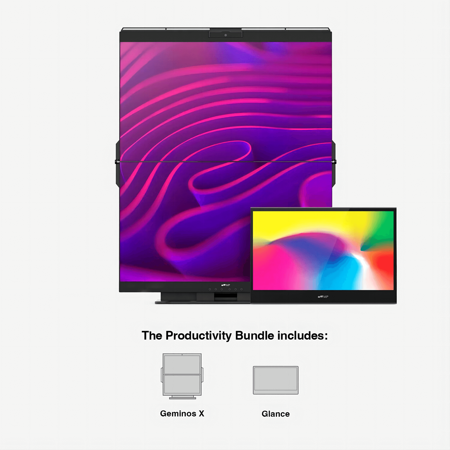 Geminos X stacked monitor productivity bundle