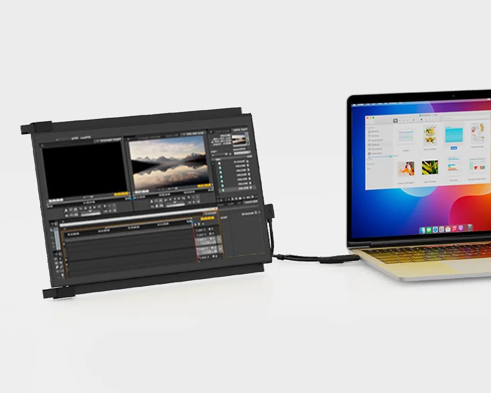 Duex Max DS portable dual screen extender in kickstand mode