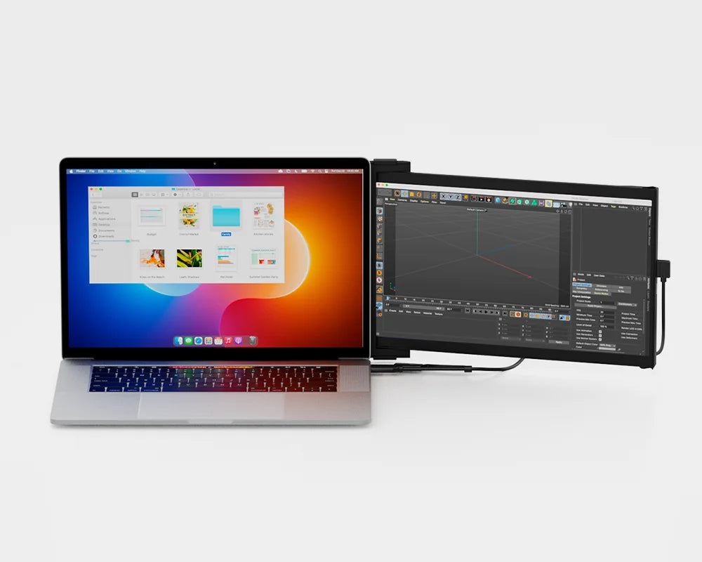 Duex Max DS portable dual screen extender  in landscape mode