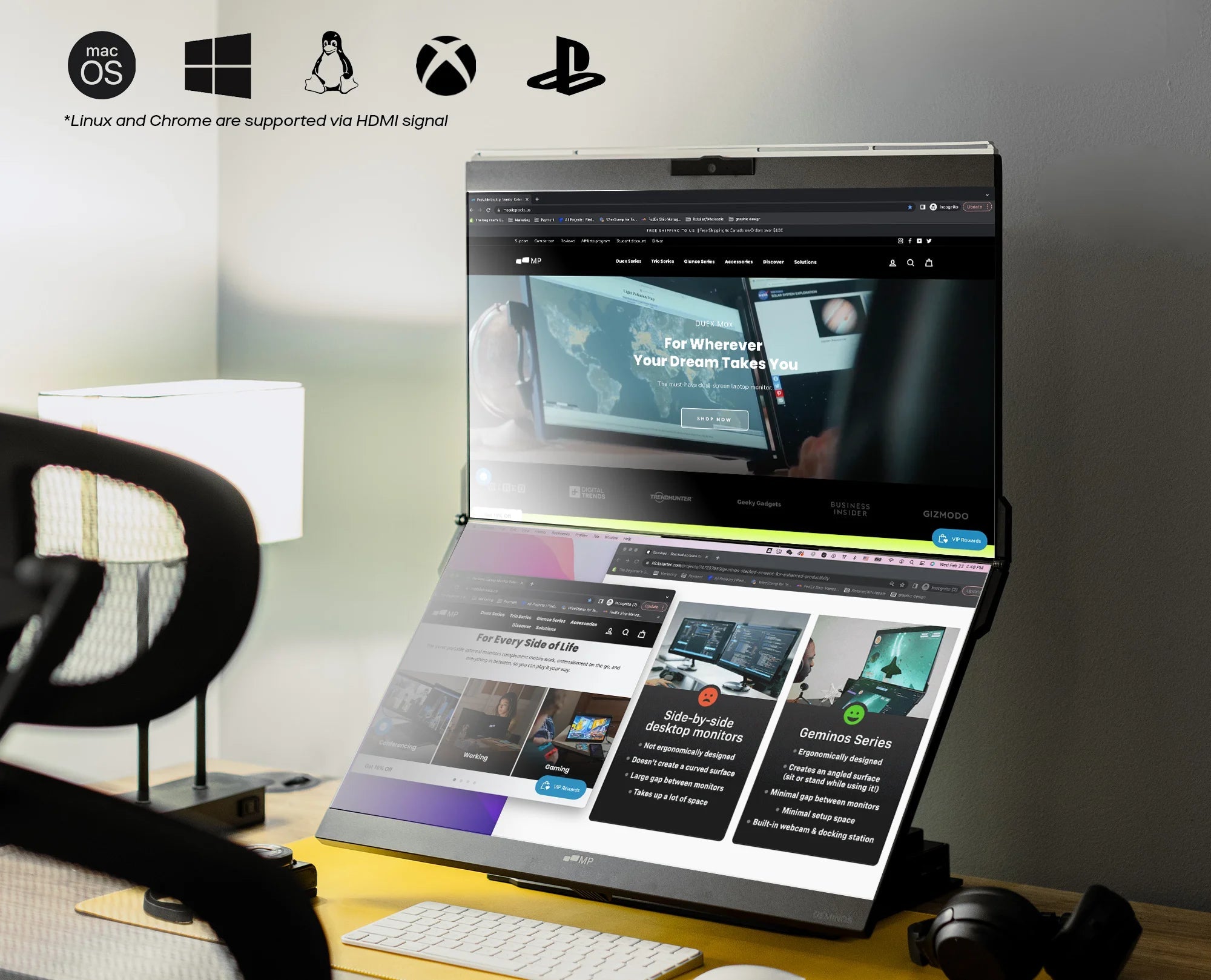 Geminos is easy to install and has strong compatibility
