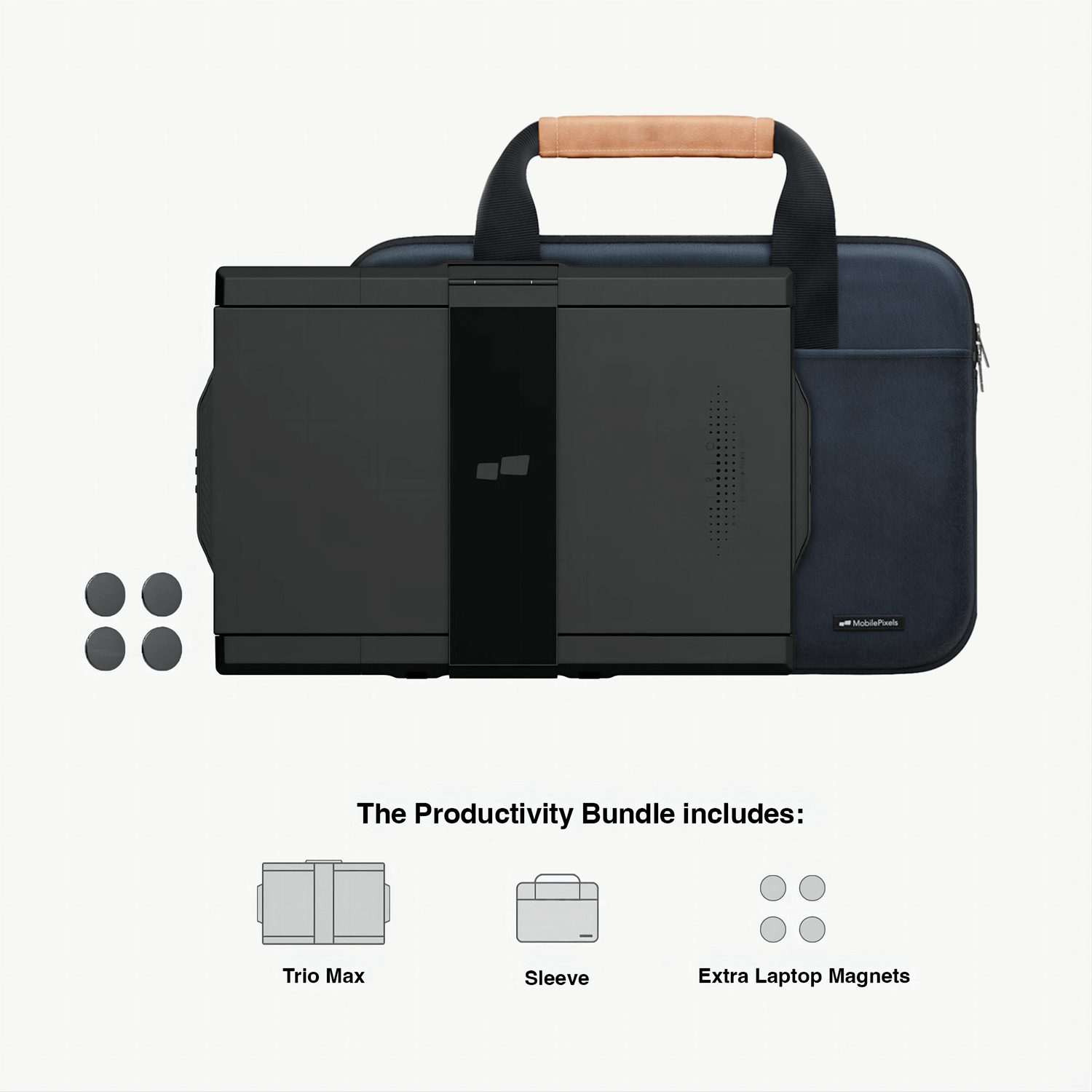 Mobile Pixels Trio Max triple monitor for laptop productivity bundle
