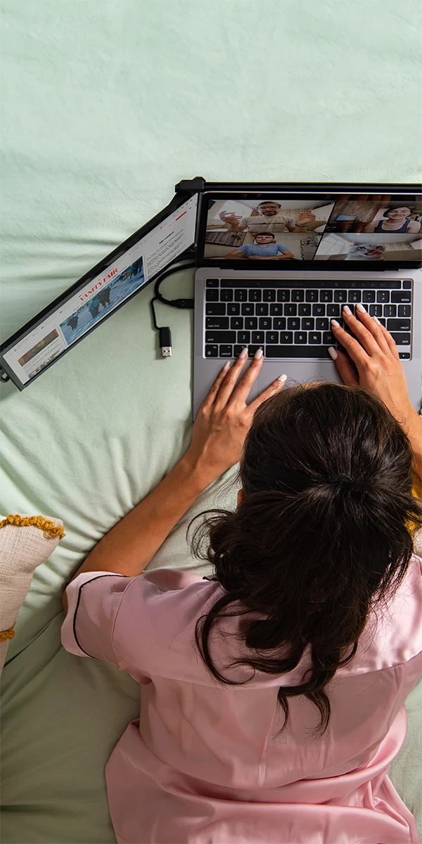 Duex Max DS portable dual screen extender for laptop makes productivity on the go